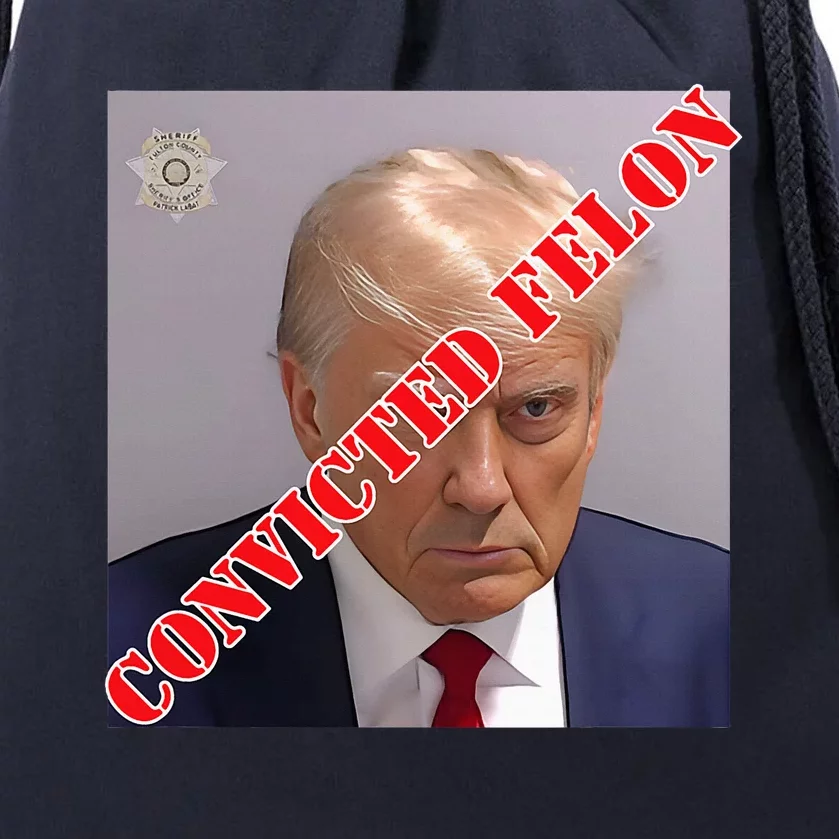 Trump Convicted Felon Drawstring Bag