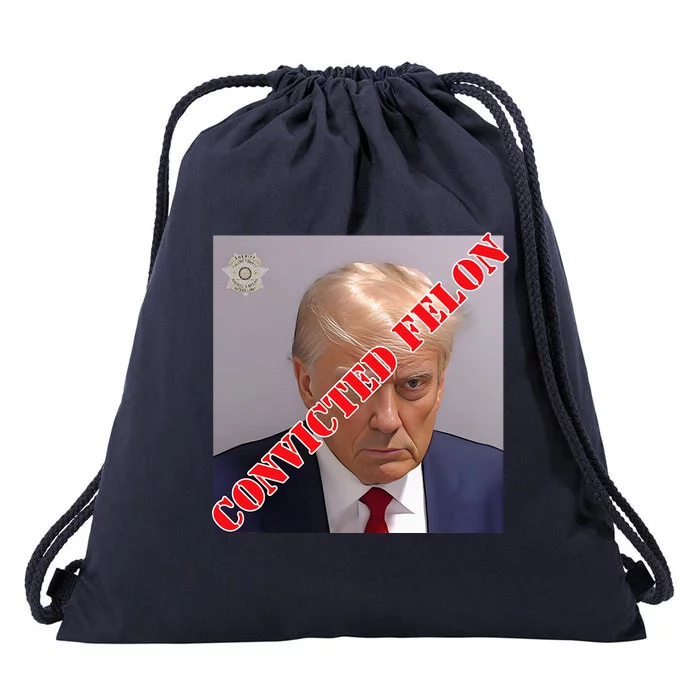 Trump Convicted Felon Drawstring Bag