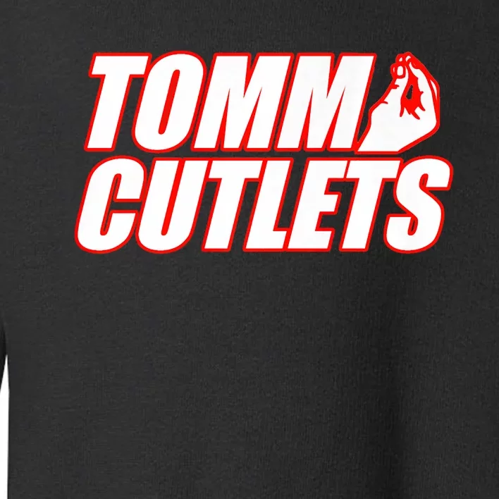 Tommy_ Cutlets Football Quarterback Ny Italian Hand Gesture Toddler Sweatshirt