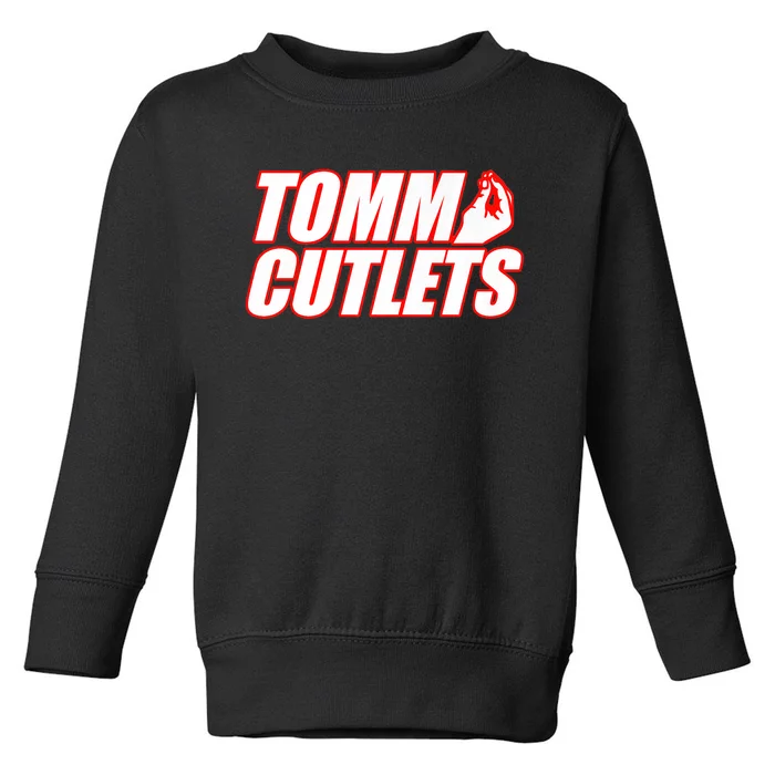 Tommy_ Cutlets Football Quarterback Ny Italian Hand Gesture Toddler Sweatshirt