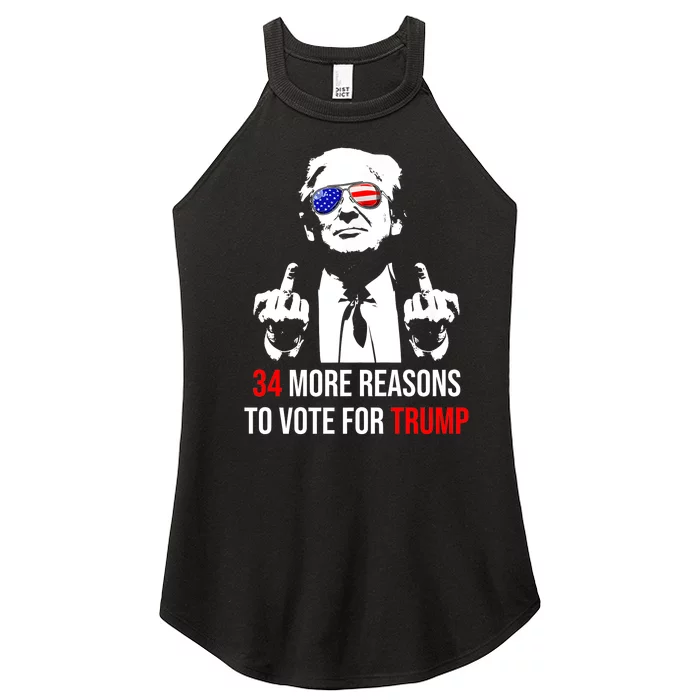 Trump Convicted Felon 34 More Reasons To Vote For Trump Women’s Perfect Tri Rocker Tank