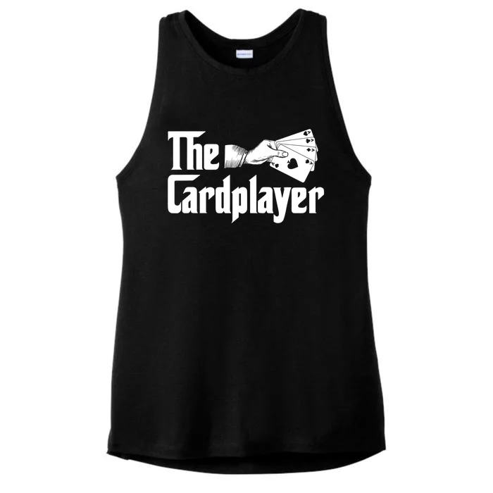 The Cardplayer Funny Poker Card Player Casino Gambler Ladies Tri-Blend Wicking Tank