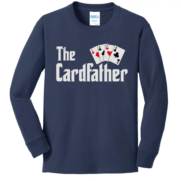 The Card Father Poker Game Cards Playing Dad FatherS Dad Kids Long Sleeve Shirt