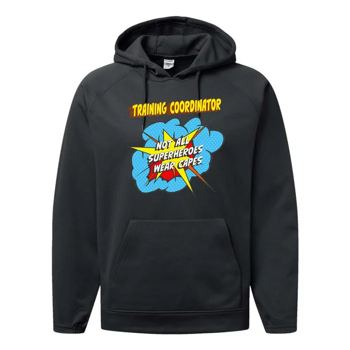 Training Coordinator Funny Superhero Job Performance Fleece Hoodie