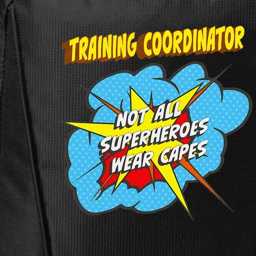 Training Coordinator Funny Superhero Job City Backpack