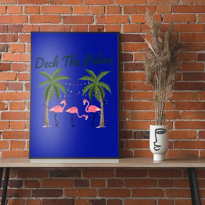 Tropical Christmas Florida Flamingo Deck The Palms Gift Poster