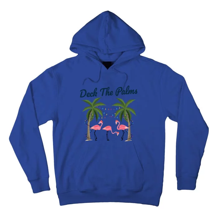 Tropical Christmas Florida Flamingo Deck The Palms Gift Tall Hoodie