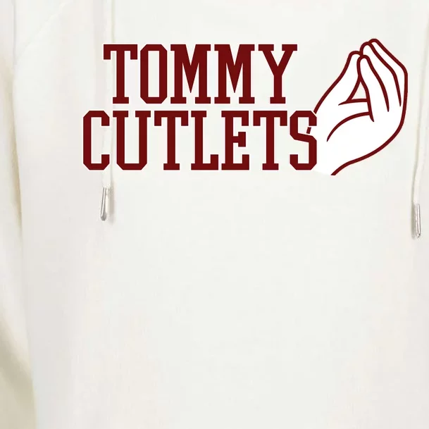 Tommy Cutlets Football Quarterback Italian Hand Womens Funnel Neck Pullover Hood