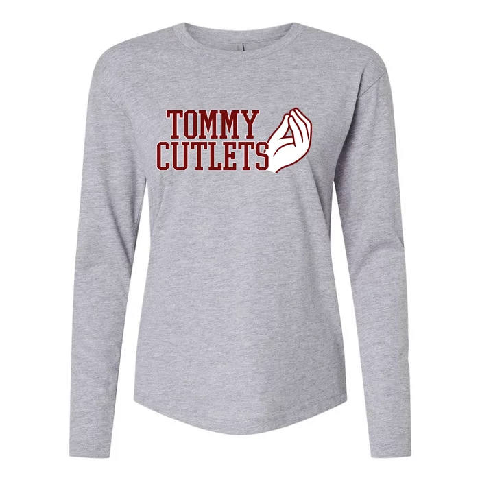 Tommy Cutlets Football Quarterback Italian Hand Womens Cotton Relaxed Long Sleeve T-Shirt