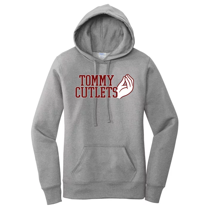 Tommy Cutlets Football Quarterback Italian Hand Women's Pullover Hoodie