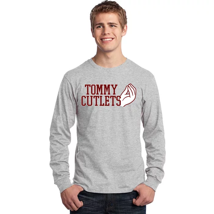 Tommy Cutlets Football Quarterback Italian Hand Tall Long Sleeve T-Shirt