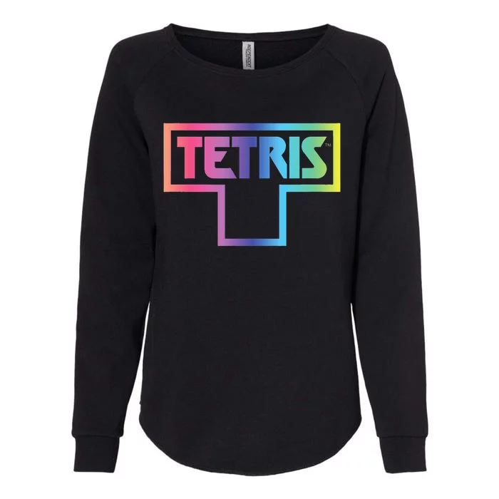 Tetris Color Fade Logo Womens California Wash Sweatshirt