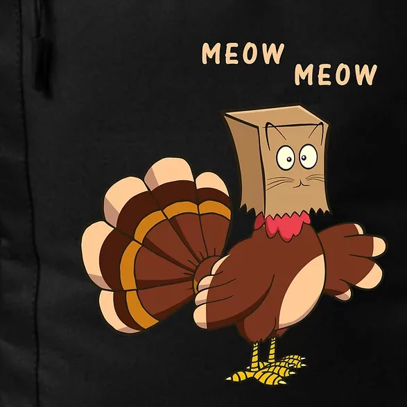 Thanksgiving Cat Funny Fake Cat Meow Thanksgiving Turkey Daily Commute Backpack