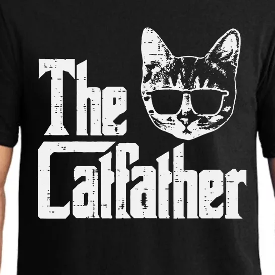 The Catfather Funny Cat Dad Fathers Day Movie Pun Papa Pajama Set