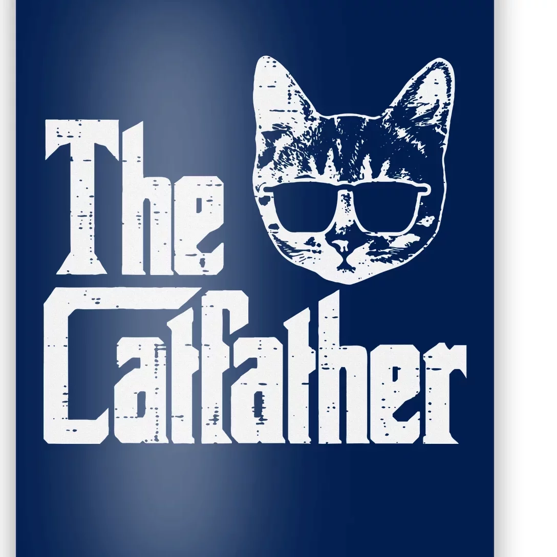 The Catfather Funny Cat Dad Fathers Day Movie Pun Papa Poster