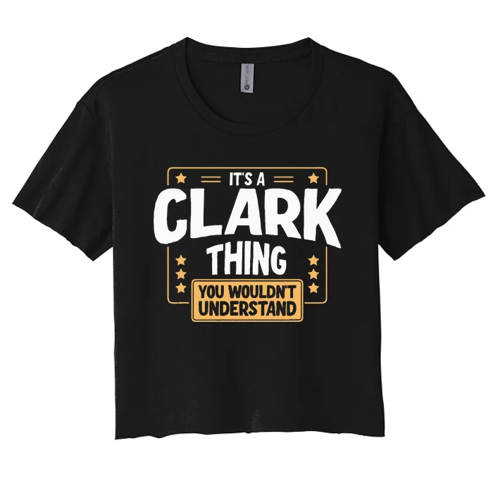 Team Clark Family Member Women's Crop Top Tee