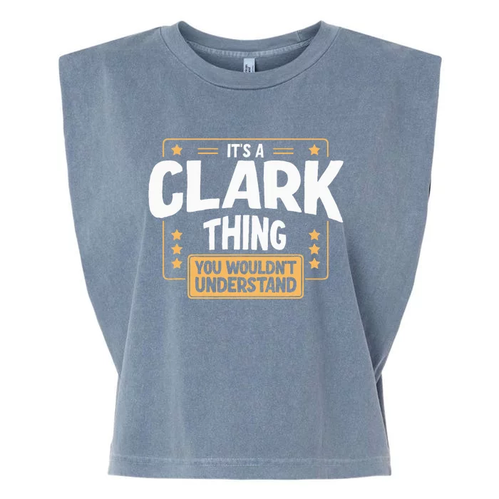 Team Clark Family Member Garment-Dyed Women's Muscle Tee