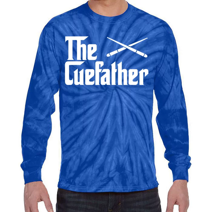 The Cue Father Funny Pool Billiards Player Gift Tie-Dye Long Sleeve Shirt