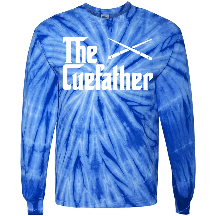 The Cue Father Funny Pool Billiards Player Gift Tie-Dye Long Sleeve Shirt