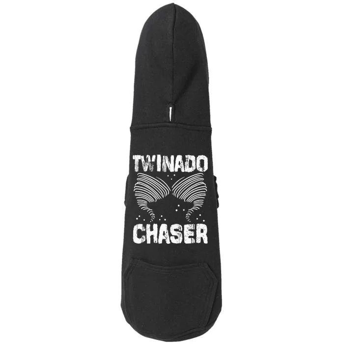 Twinado Chaser Funny Mom Dad Twin Parents Doggie 3-End Fleece Hoodie