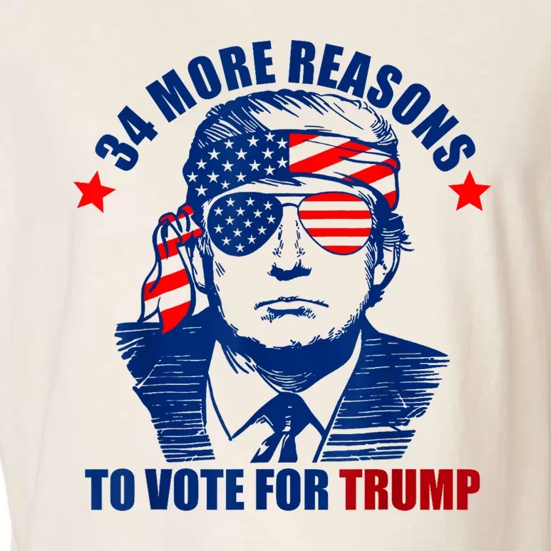 Trump Convicted Felon 34 More Reasons To Vote For Trump Garment-Dyed Women's Muscle Tee