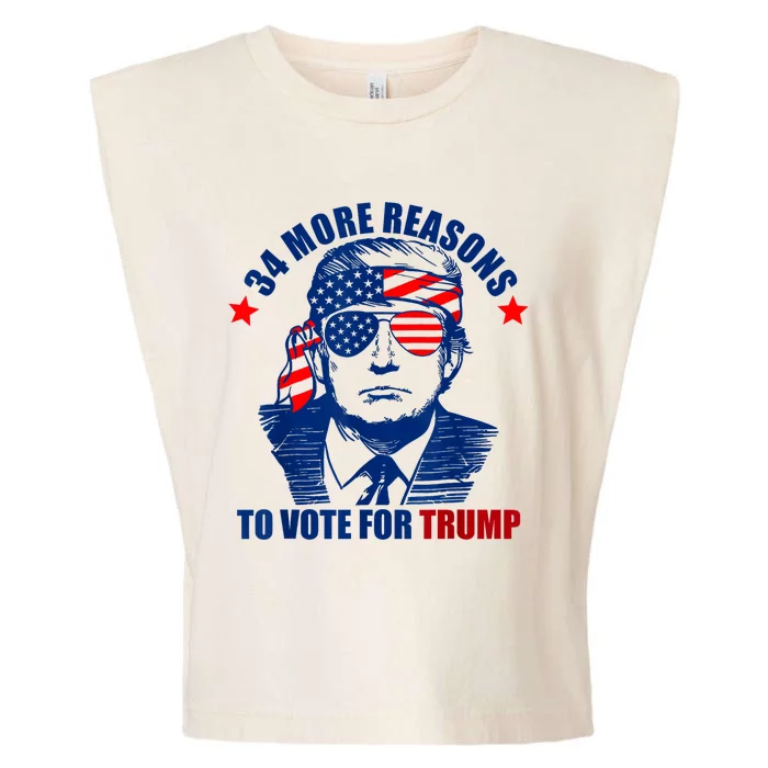 Trump Convicted Felon 34 More Reasons To Vote For Trump Garment-Dyed Women's Muscle Tee