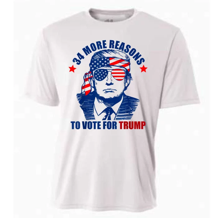 Trump Convicted Felon 34 More Reasons To Vote For Trump Cooling Performance Crew T-Shirt