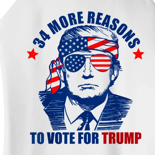 Trump Convicted Felon 34 More Reasons To Vote For Trump Women’s Perfect Tri Rocker Tank