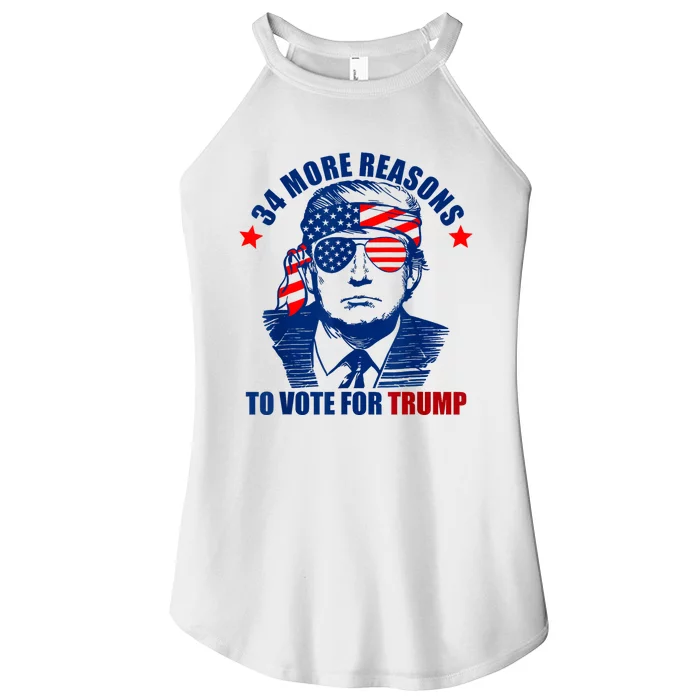 Trump Convicted Felon 34 More Reasons To Vote For Trump Women’s Perfect Tri Rocker Tank