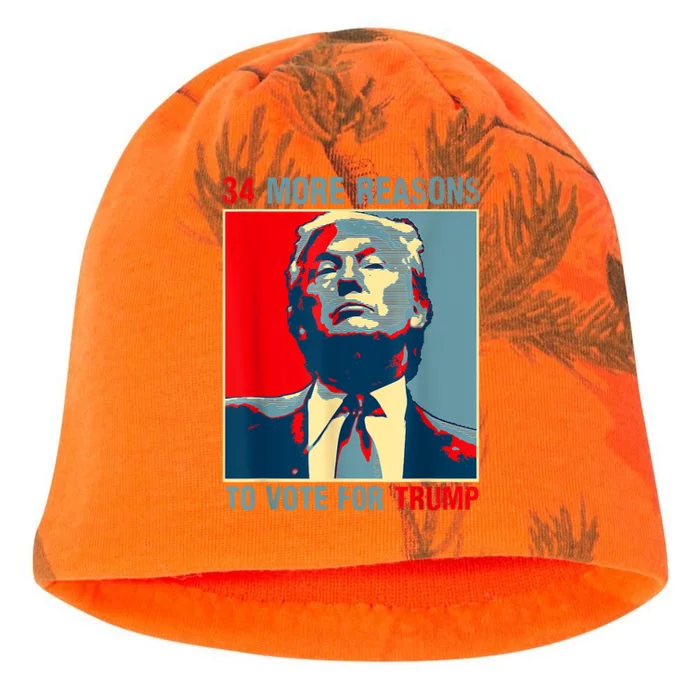 Trump Convicted Felon 34 More Reasons To Vote For Trump Kati - Camo Knit Beanie