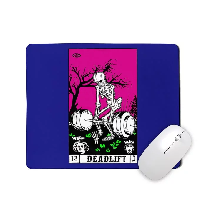 Tarot Card Funny Gym Deadlifts Workout Occult Reading Reader Mousepad