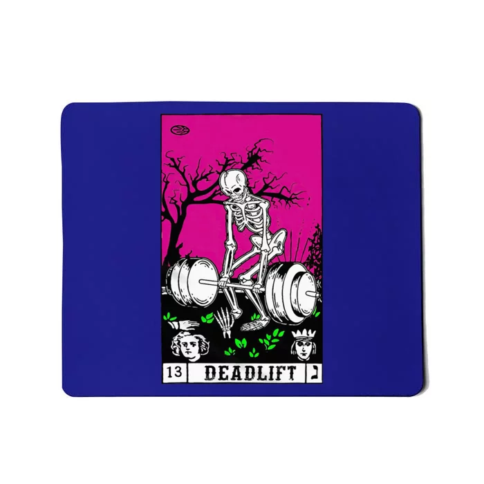 Tarot Card Funny Gym Deadlifts Workout Occult Reading Reader Mousepad