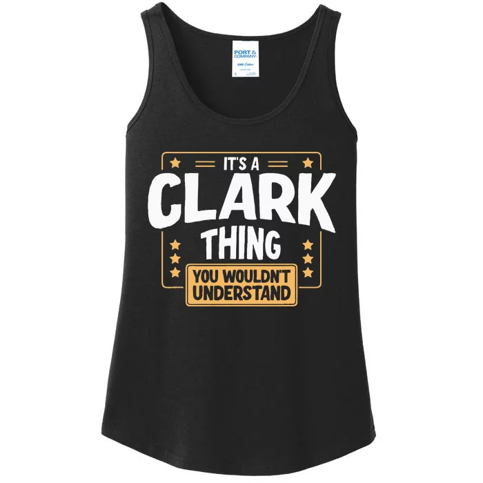 Team Clark Family Member Ladies Essential Tank