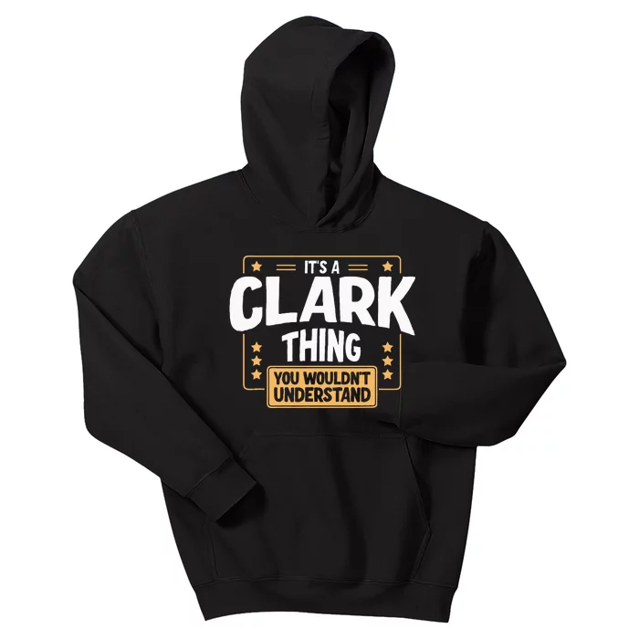 Team Clark Family Member Kids Hoodie