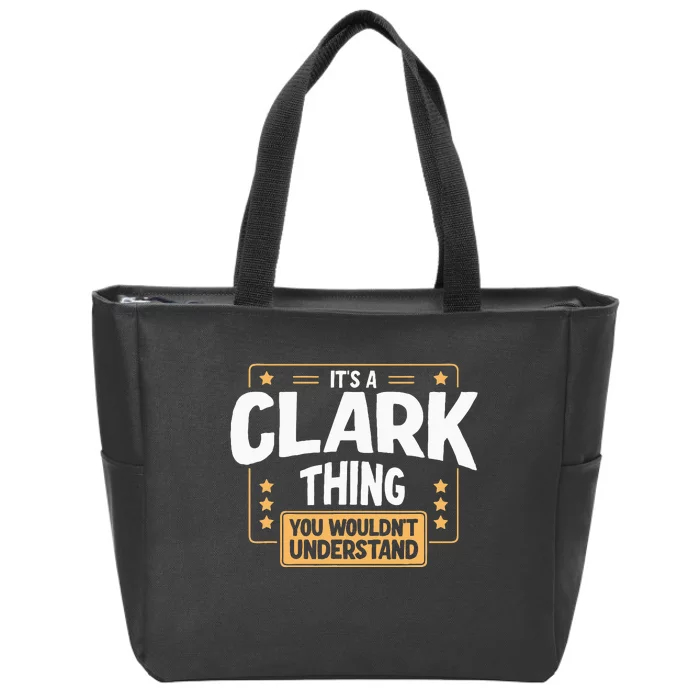 Team Clark Family Member Zip Tote Bag