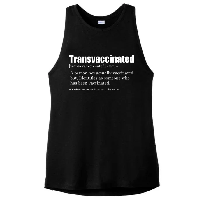 Transvaccinated Classic Funny Definition Meaning Ladies Tri-Blend Wicking Tank