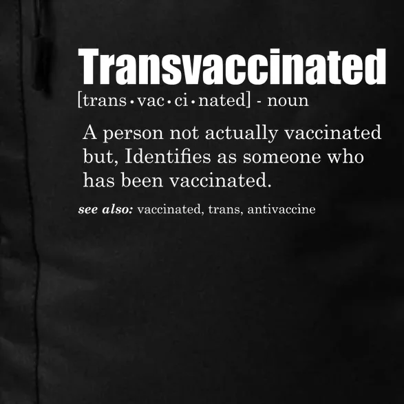 Transvaccinated Classic Funny Definition Meaning Daily Commute Backpack