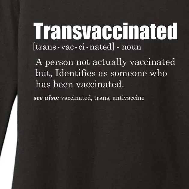 Transvaccinated Classic Funny Definition Meaning Womens CVC Long Sleeve Shirt