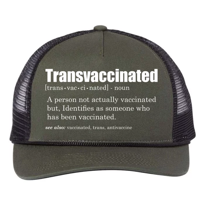 Transvaccinated Classic Funny Definition Meaning Retro Rope Trucker Hat Cap