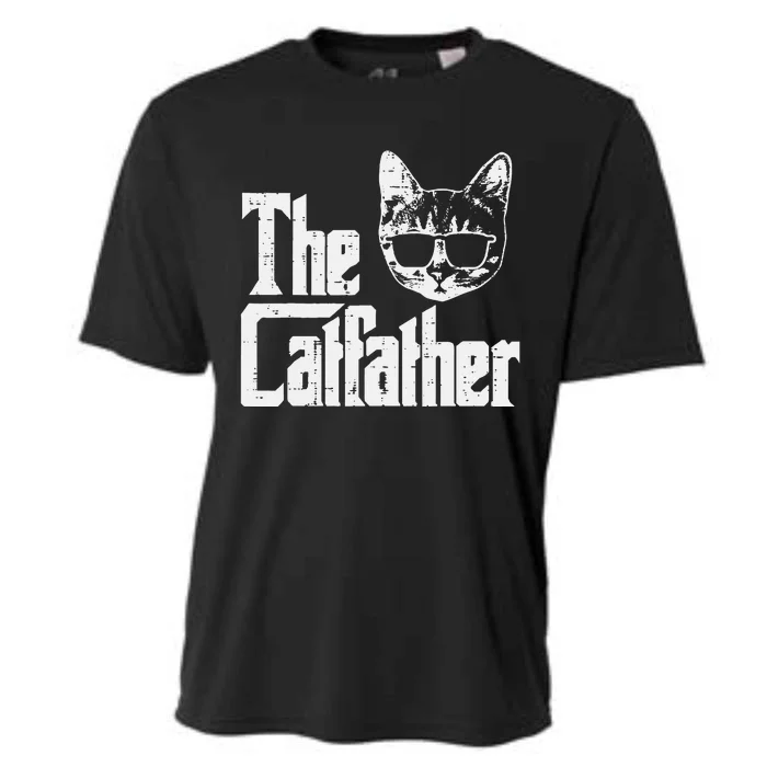 The Cat Father Funny Cat Dad Movie Pun Papa Cooling Performance Crew T-Shirt