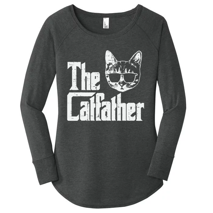 The Cat Father Funny Cat Dad Movie Pun Papa Women's Perfect Tri Tunic Long Sleeve Shirt