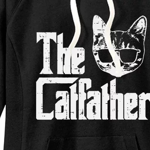 The Cat Father Funny Cat Dad Movie Pun Papa Women's Fleece Hoodie