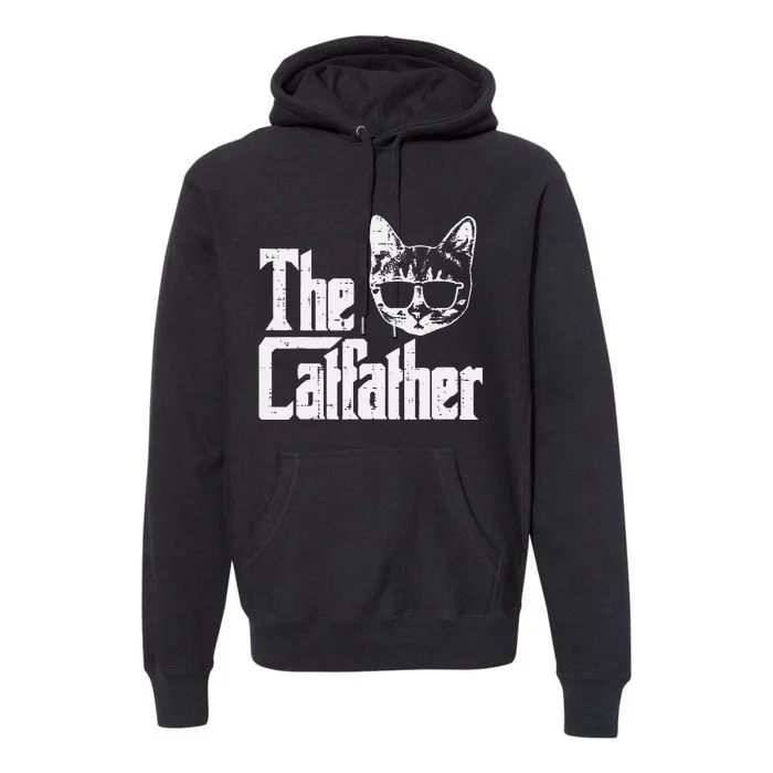 The Cat Father Funny Cat Dad Movie Pun Papa Premium Hoodie