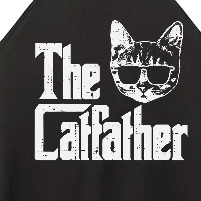 The Cat Father Funny Cat Dad Movie Pun Papa Women’s Perfect Tri Rocker Tank