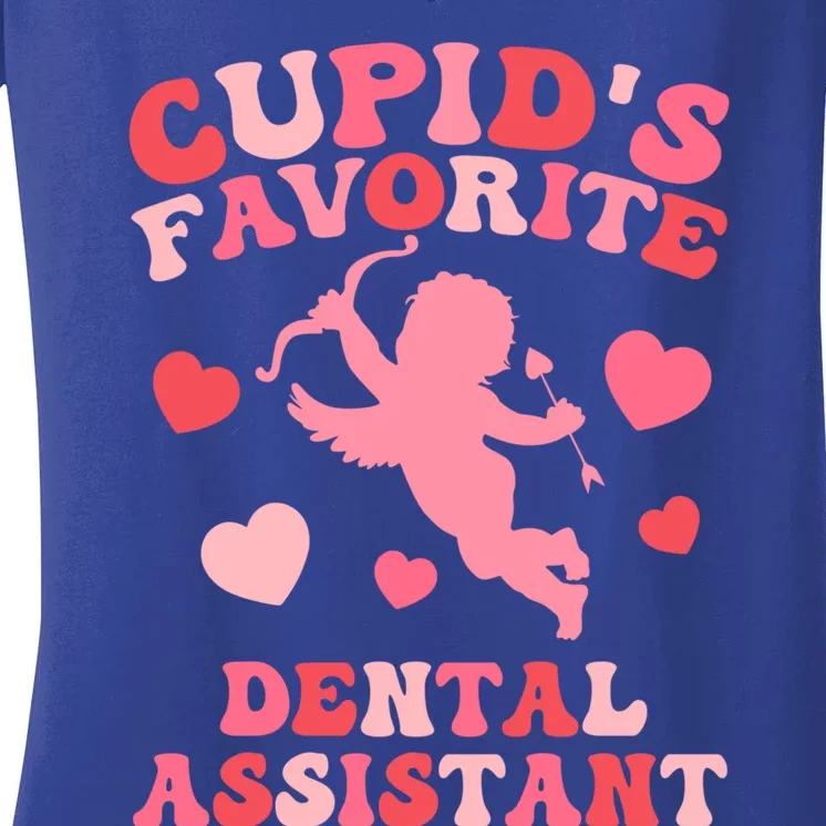 Tooth Cupids Favorite Dental Assistant Valentine's Dentist Cool Gift Women's V-Neck T-Shirt