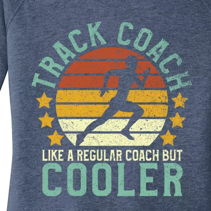 Track Coach | Funny Track and Field Running Coach Gift Women's Perfect Tri Tunic Long Sleeve Shirt