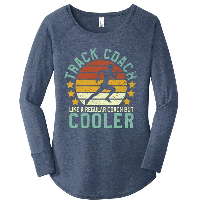 Track Coach | Funny Track and Field Running Coach Gift Women's Perfect Tri Tunic Long Sleeve Shirt