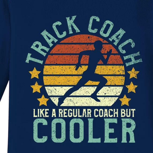 Track Coach | Funny Track and Field Running Coach Gift Baby Long Sleeve Bodysuit