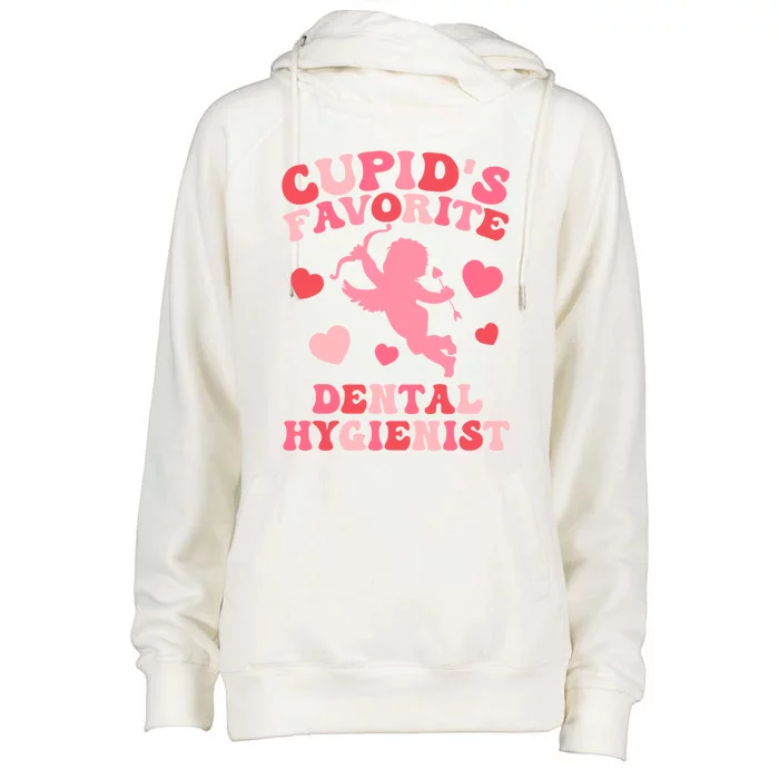 Tooth Cupids Favorite Dental Hygienist Valentine's Dentist Gift Womens Funnel Neck Pullover Hood