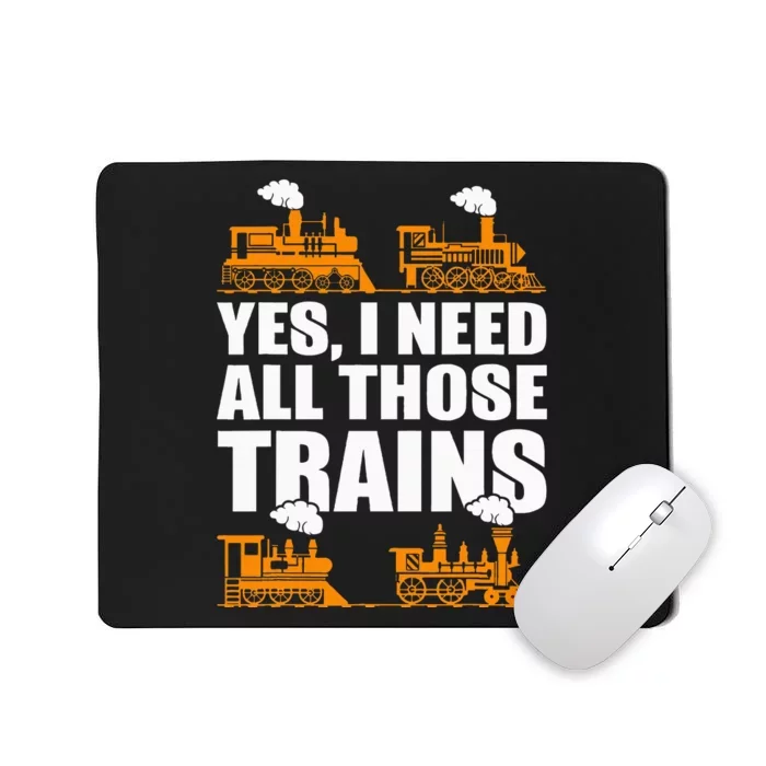 Train Collector Funny Model Train Mousepad